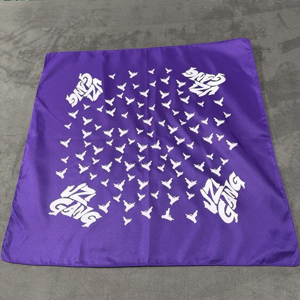 Lil Uzi Vert "Uzi Gang" Purple Bandana Handkerchief